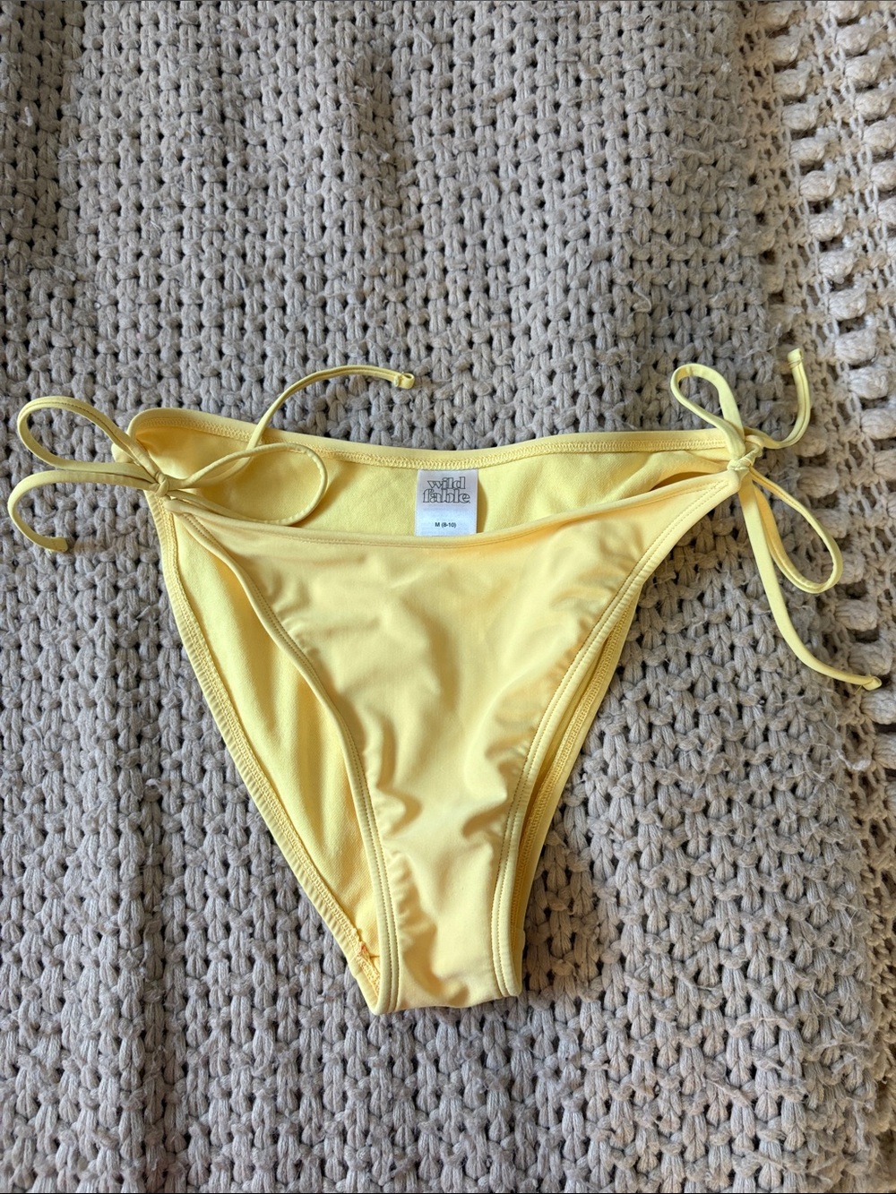 Wild Fable Pale Yellow Tie-Side Bikini Bottoms